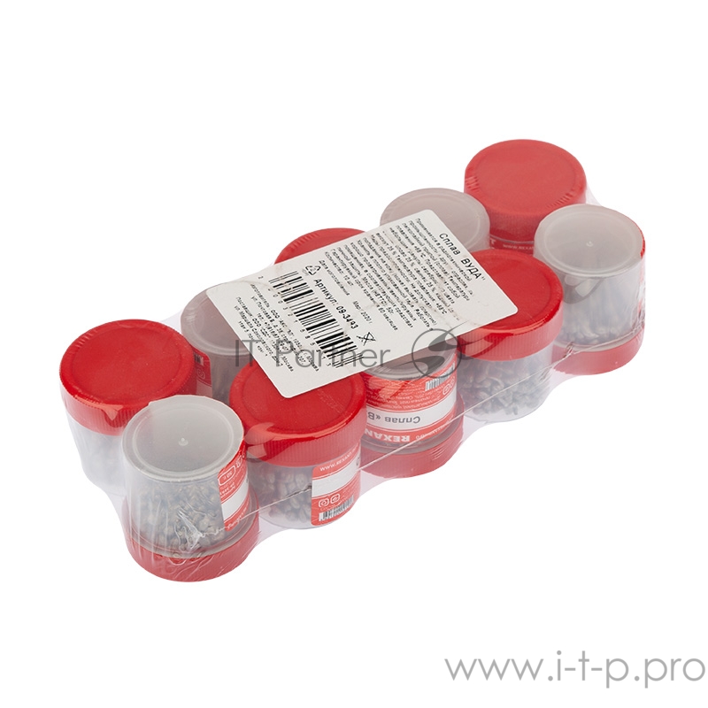 Припой «Сплав Вуда» REXANT, 50 г, (олово 12.5%, свинец 25%, Висмут 50%, Кадмий 12.5%), баночка