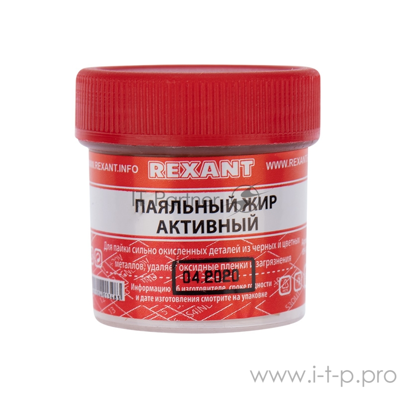 Флюс для пайки REXANT, паяльный жир АКТИВНЫЙ, 20 мл, банка