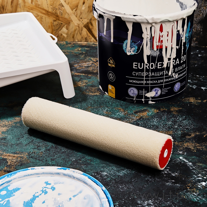 Ролик (сменный) велюр, ворс 5 мм, ширина ролика 240 мм, Ø 42 мм, бюгель 8 мм серия «Мастер» REXANT