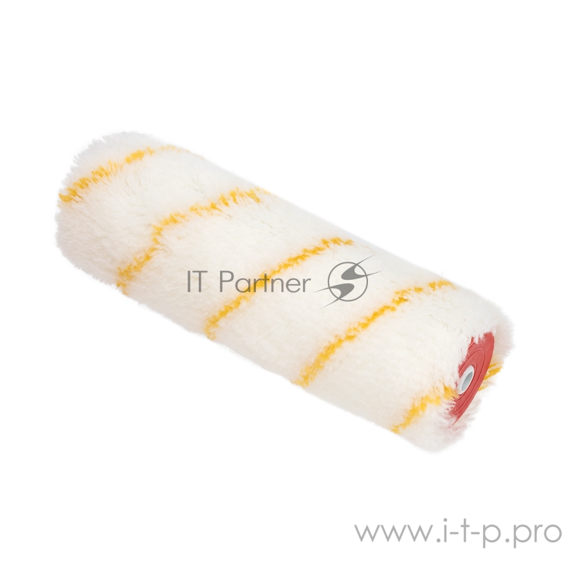Ролик (сменный) полиамид белый с желтой полосой, ворс 11 мм, ширина ролика 180 мм, Ø 42 мм, бюгель 8 мм, серия «Мастер» REXANT