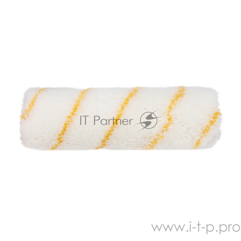 Ролик (сменный) полиамид белый с желтой полосой, ворс 11 мм, ширина ролика 180 мм, Ø 42 мм, бюгель 8 мм, серия «Мастер» REXANT