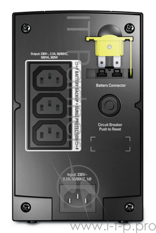 ИБП (UPS) 500ВА APC Back-UPS BX500CI, черный