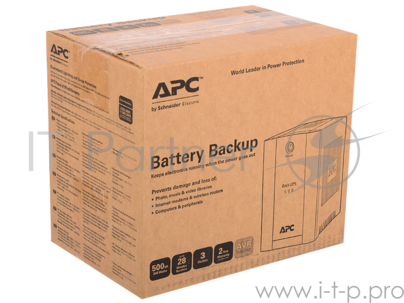 ИБП (UPS) 500ВА APC Back-UPS BX500CI, черный