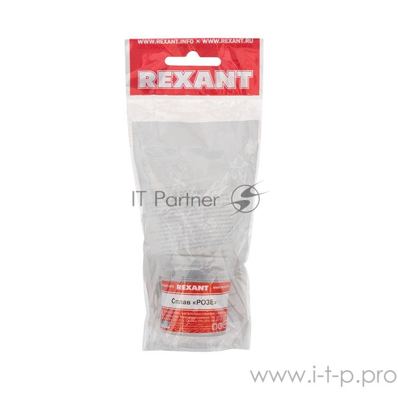Припой «Сплав Розе» REXANT, 50 г, (олово 25%, свинец 25%, Висмут 50%), баночка