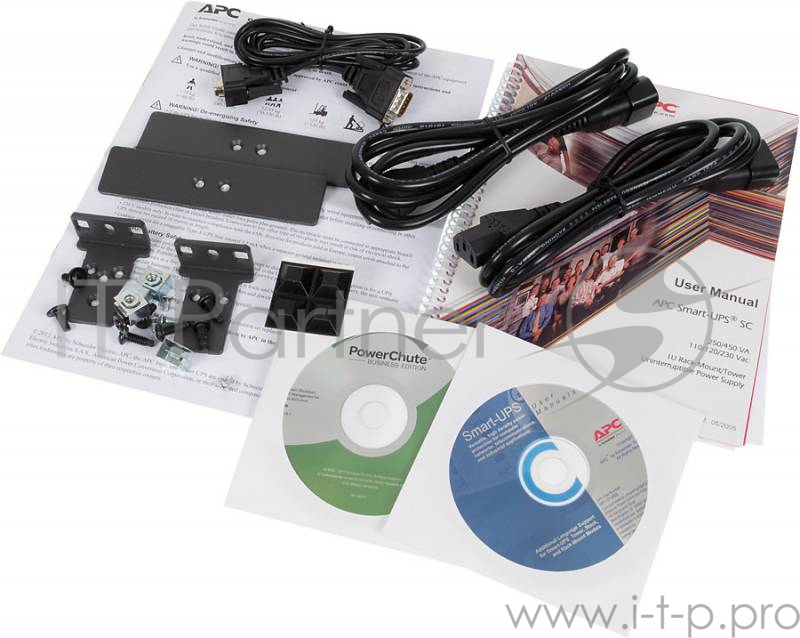 ИБП (UPS) 1U 19 RM 450ВА APC Smart-UPS SC 450 SC450RMI1U, черный (COM)