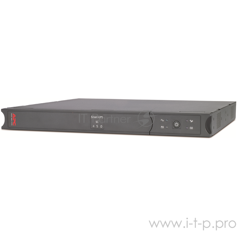 ИБП (UPS) 1U 19 RM 450ВА APC Smart-UPS SC 450 SC450RMI1U, черный (COM)