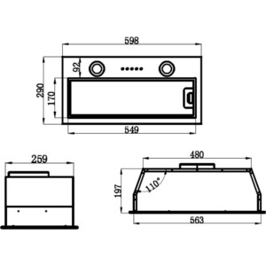 Кухонная вытяжка MAUNFELD THAMES 601PM черный