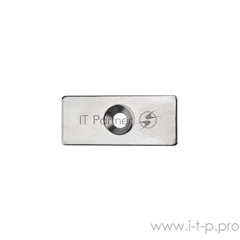 Неодимовый магнитный прямоугольник 35х15х3 мм с зенковкой 8х4 мм (упаковка 1 шт.)