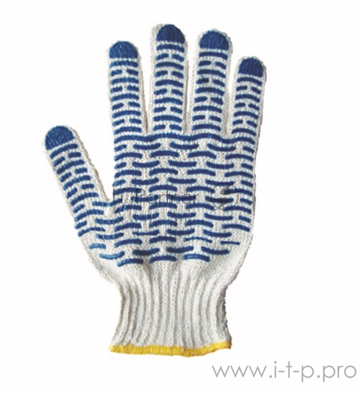 Перчатки х/б с покрытием ПВХ («Волна») 5 нитей, 54-56 г