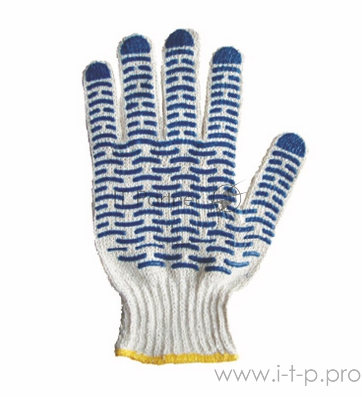 Перчатки х/б с покрытием ПВХ («Волна») 5 нитей, 54-56 г