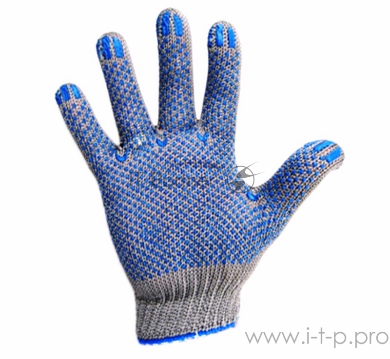 Перчатки х/б с покрытием ПВХ («Актив») 3 нити, 32-34 г