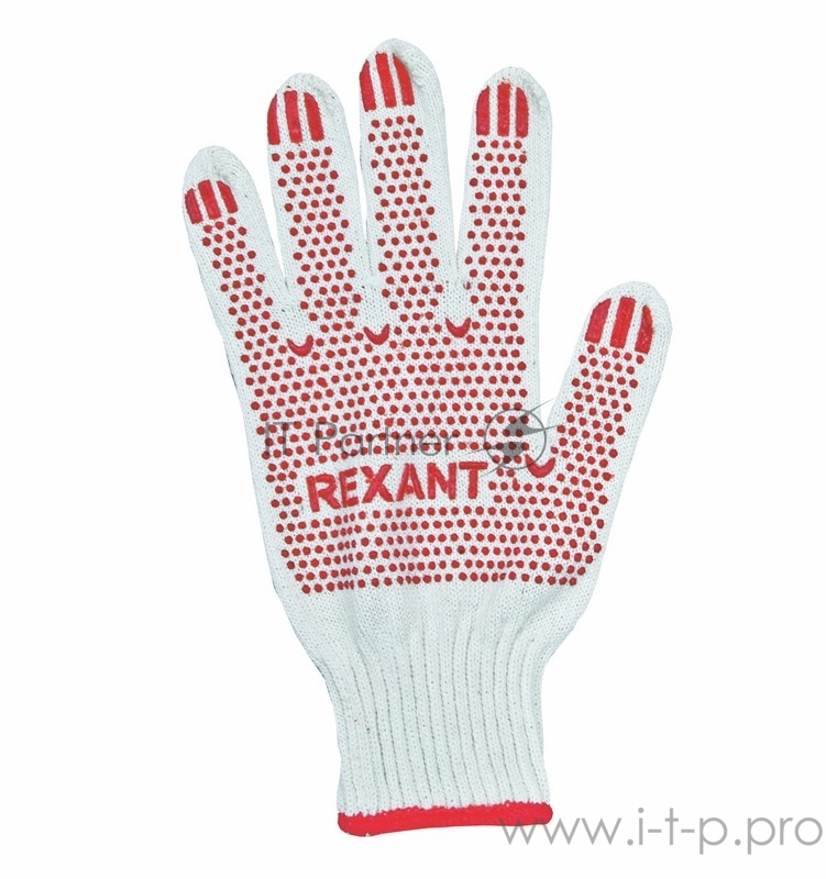 Перчатки х/б с покрытием ПВХ 5 нитей, 48-50 г REXANT