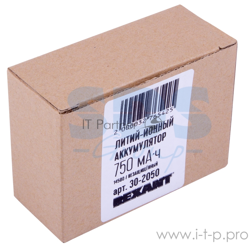 Аккумулятор Li-ion 14500 unprotected 750 mAH 3.7 В REXANT