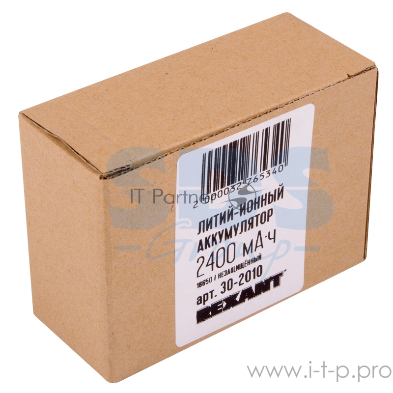 Аккумулятор 18650 unprotected Li-ion 2400 mAH 3.7 В REXANT