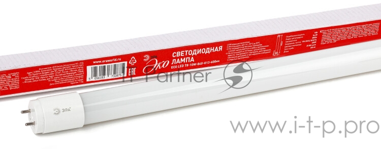 Лампа светодиодная LED 10Вт G13 4000К ЭКО smd T8-10w-840-G13 600mm ECO | Б0032974 | ЭРА