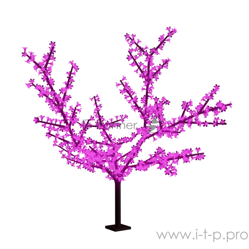 Светодиодное дерево Сакура, высота 1,5м, диаметр кроны 1,8м, фиолетовые светодиоды, IP 65, понижающий трансформатор в комплекте, NEON-NIGHT