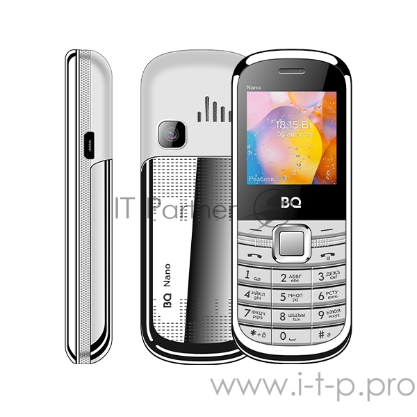 Телефон BQ 1415 Nano Black+silver. MTK 6261 D, 0, 32 Mb, 32 Mb, 2G GSM 850/900/1800/1900, Bluetooth Версия 3.0 Экран: 1.44 , 128*128, TFT Основная камера: 0.08 MP, инт. отсутствует, 1, Пластик Фронтальная камера: отсутствует, Кол-во СИМ: 2, Mini, Mic