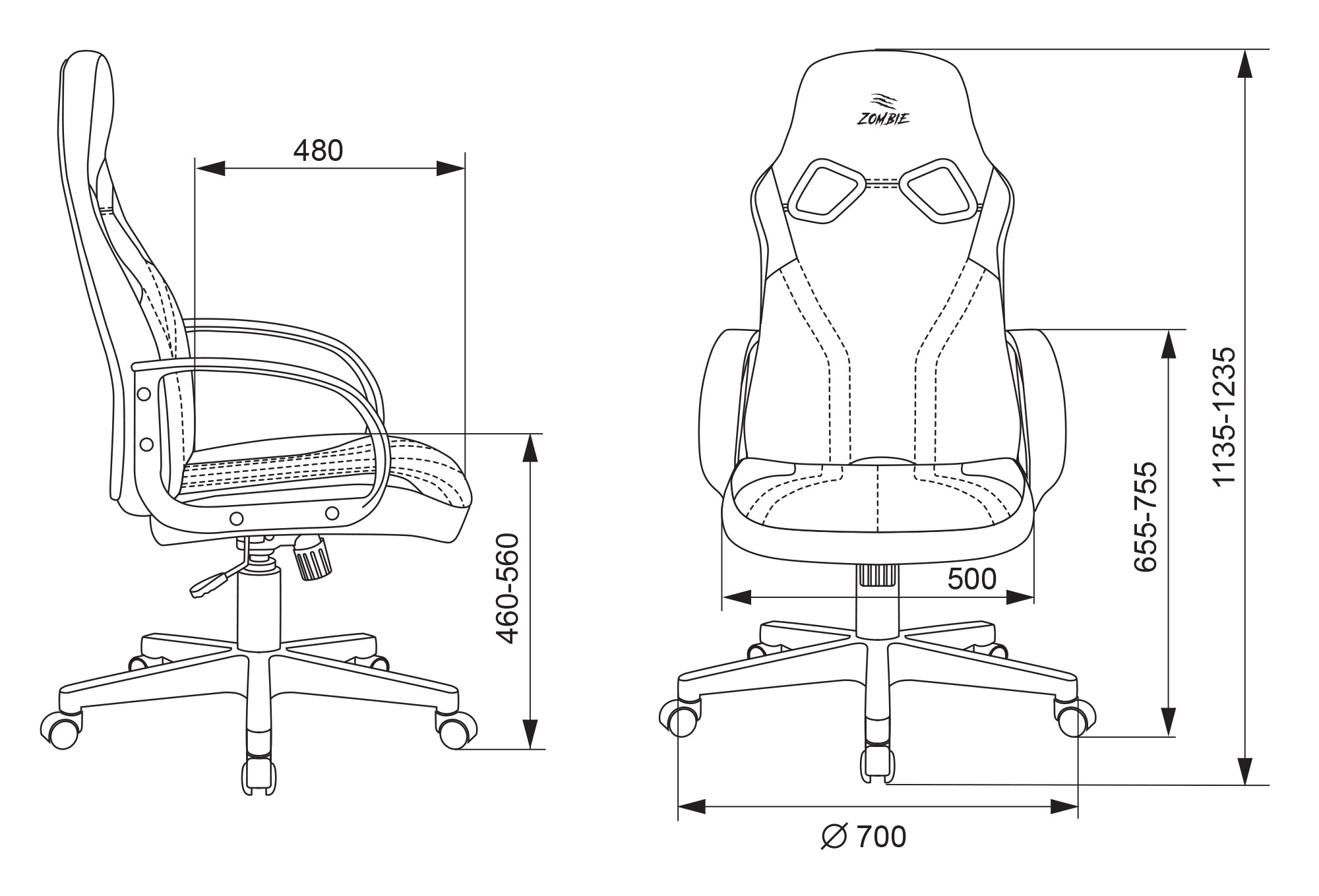 Кресло игровое Бюрократ ZOMBIE RUNNER белый/голубой искусственная кожа крестовина пластик