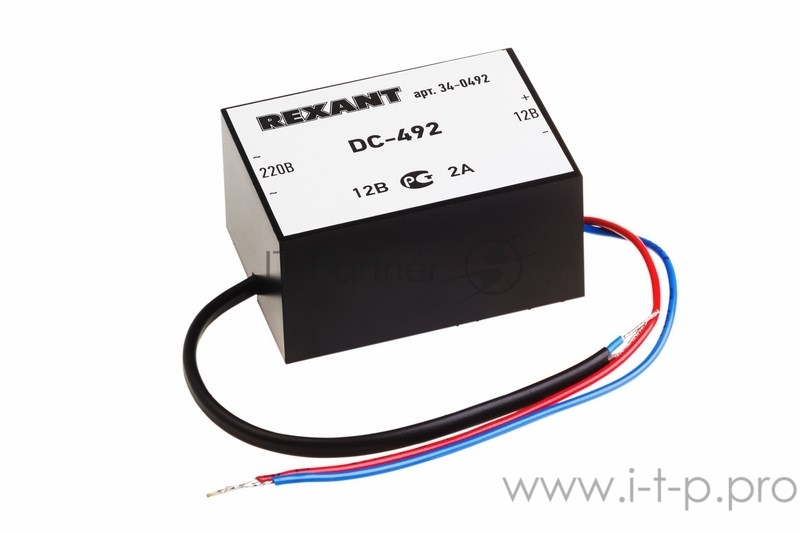 Блок питания стабилизированный 12В, 2А, внутренняя установка DC-492