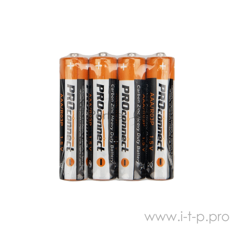 Солевая батарейка ААА (R03P) PROconnect