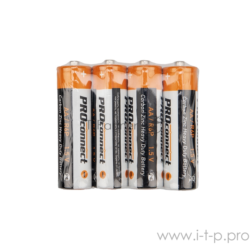 Солевая батарейка АА (R6P) PROconnect