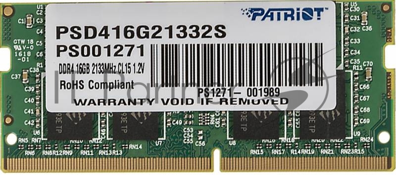 Модуль памяти Patriot SO-DIMM DDR4 16Gb 2133MHz Patriot PSD416G21332S RTL PC4-17000 CL15 260-pin 1.2В dual rank