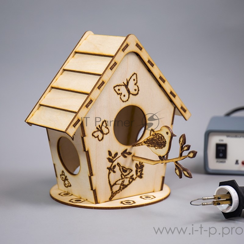 Доска для выжигания REXANT, «Кормушка для птиц», 3D модель, 1 шт., пакет