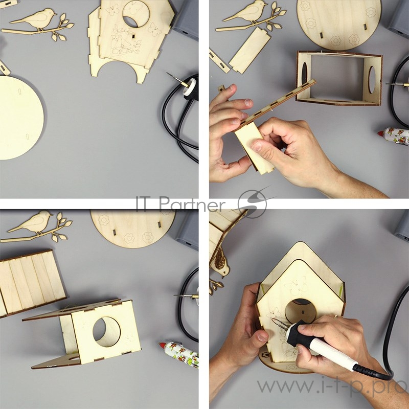 Доска для выжигания REXANT, «Кормушка для птиц», 3D модель, 1 шт., пакет