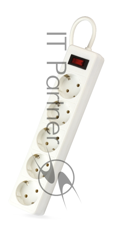 Удлинители бытовые, Сетевые фильтры, Тройники Smartbuy SBSP-50-W Сетевой фильтр Smartbuy One, 10А, 2 200 Вт, 5 розеток, длина 5,0 м, белый (SBSP-50-W)/35