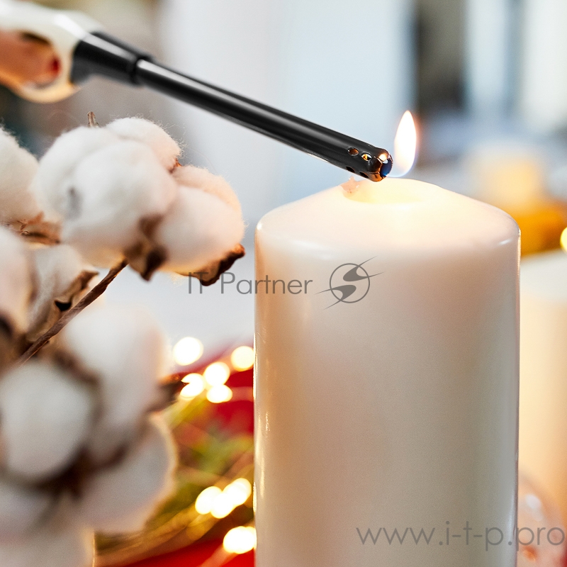 Бытовая газовая пьезозажигалка с классическим пламенем, многоразовая (1 шт.) белая СК-302L СОКОЛ