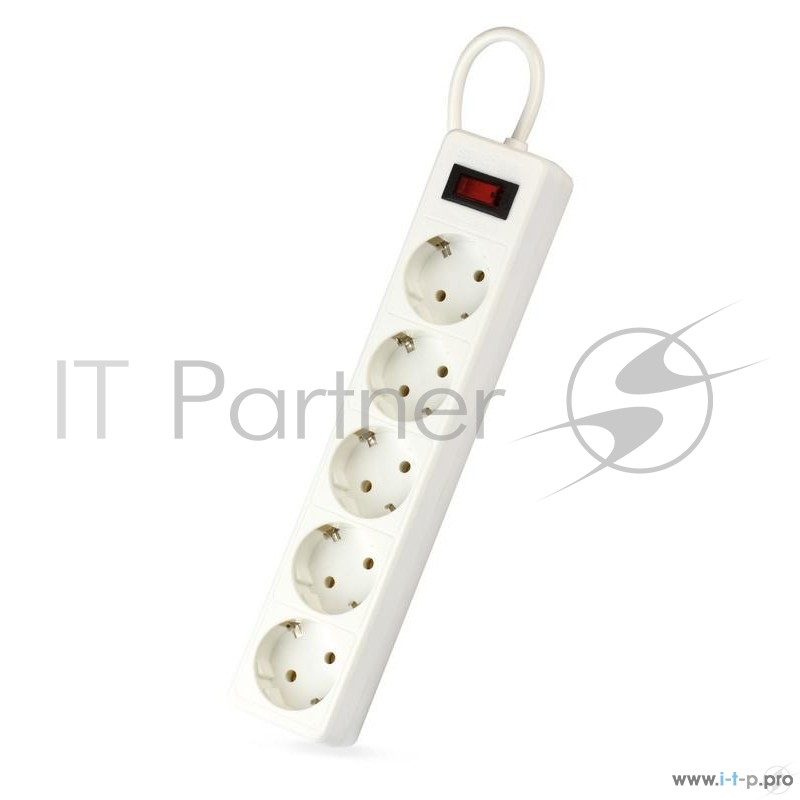 Удлинители бытовые, Сетевые фильтры, Тройники Smartbuy SBSP-30-W Сетевой фильтр Smartbuy One, 10А, 2 200 Вт, 5 розеток, длина 3,0 м, белый (SBSP-30-W)/45