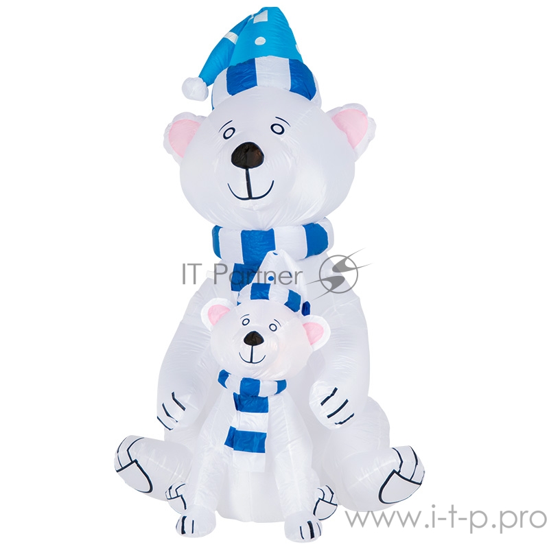 3D фигура надувная Медведица с медвежонком, размер 180 см, внутренняя подсветка 2 LED, компрессор с адаптером 12В, IP 65 NEON-NIGHT