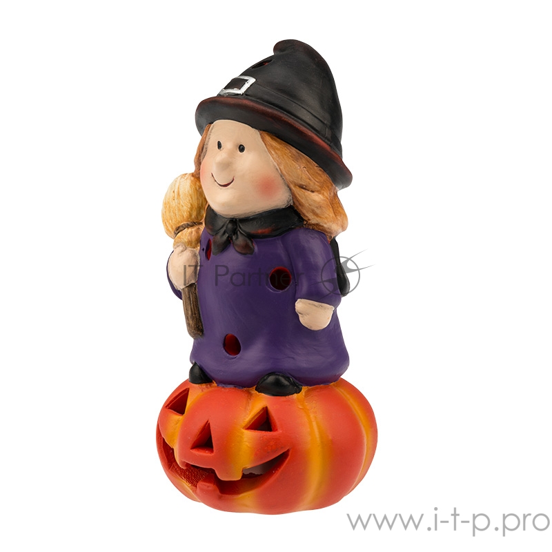 Керамическая фигурка «Ведьма на тыкве» 8х8х14.8 см