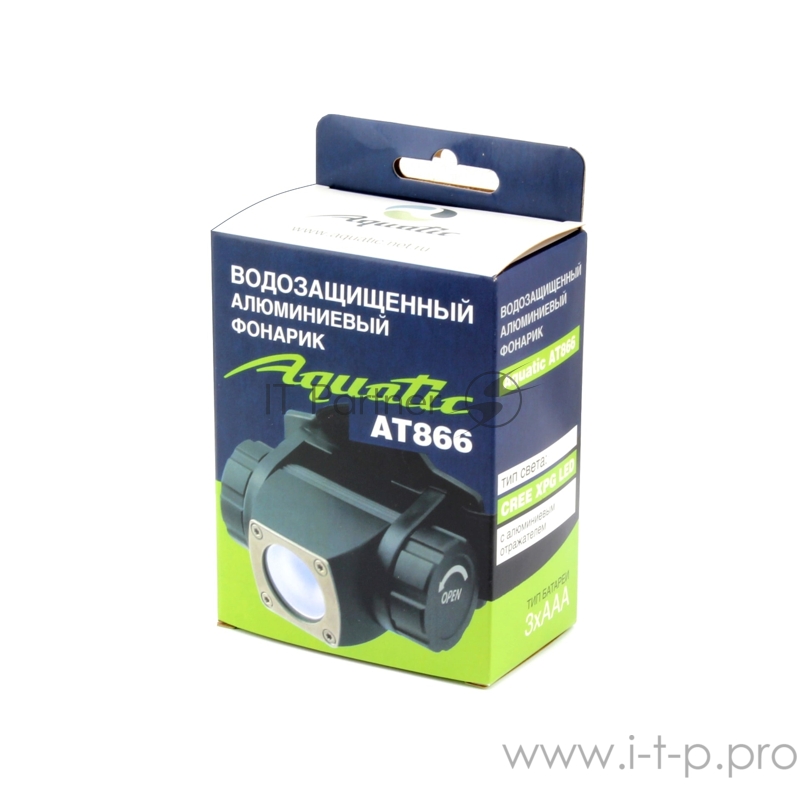 Водозащищенный алюминиевый фонарик Aquatic AT866