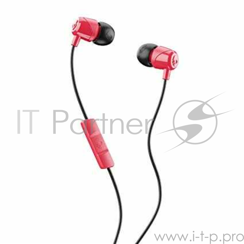 Наушники Skullcandy проводные внутриканальные с микрофоном JIB IN EAR W/MIC 1, черно-красные