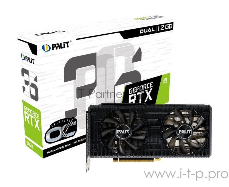 Видеокарта Palit PCI-E nVidia GeForce RTX 3060 12Gb PA-RTX3060 DUAL OC retal (NE63060T19K9-190AD)