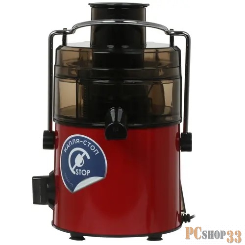 Соковыжималка Scarlett SC-JE50S19 (красный)Тип: Центрифужная Мощность, Вт: 800 Резервуар для сока, мл: 600 Пеносепаратор: Нет Внешний резервуар для сока: Да Антикапля: Да Цвет: Красный