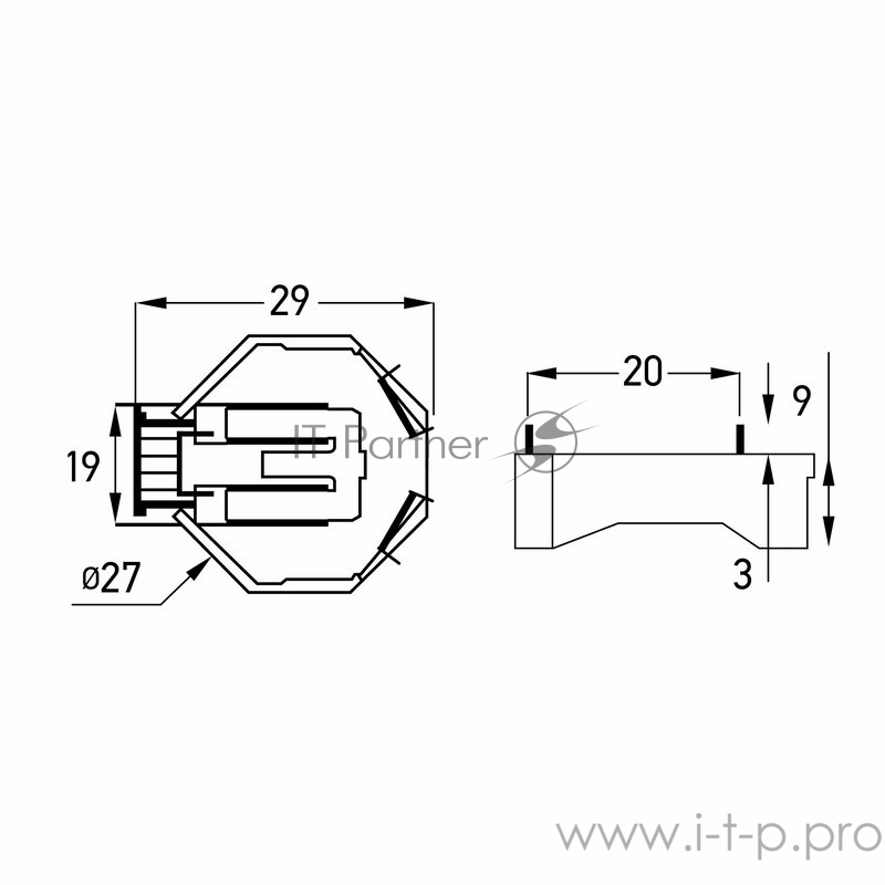 Батарейный отсек 1xCR2032 (на плату)