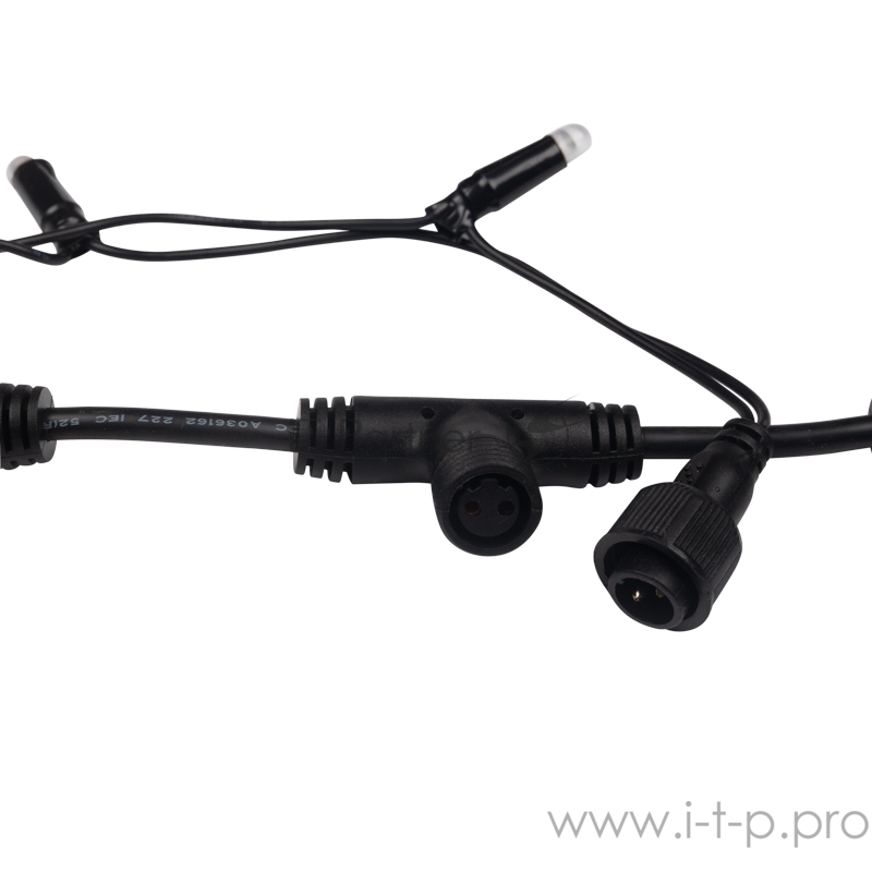 Гирлянда Светодиодный Дождь 2х1,5м, постоянное свечение, черный провод, 230 В, диоды КРАСНЫЕ, 360 LED