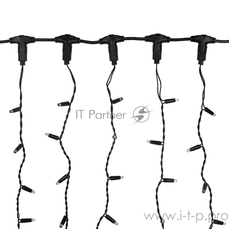 Гирлянда Светодиодный Дождь 2х1,5м, эффект мерцания, черный провод, 230 В, диоды ЗЕЛЁНЫЕ, 360 LED