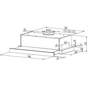 Вытяжка Weissgauff Tel 06 Soft Touch BL