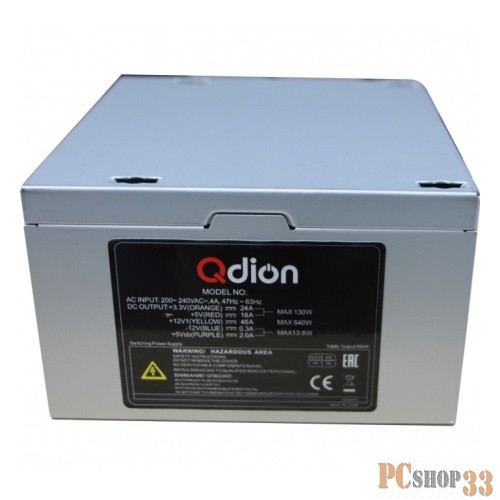 Блок питания FSP ATX 600W Q-DION QD600-PNR 80+ (24+4+4pin) PPFC 120mm fan 6xSATA