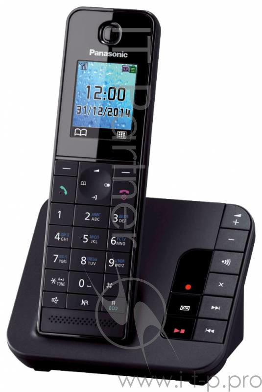 Телефон Panasonic KX-TGH220RUB (черный) {АОН, Caller ID, Радионяня}