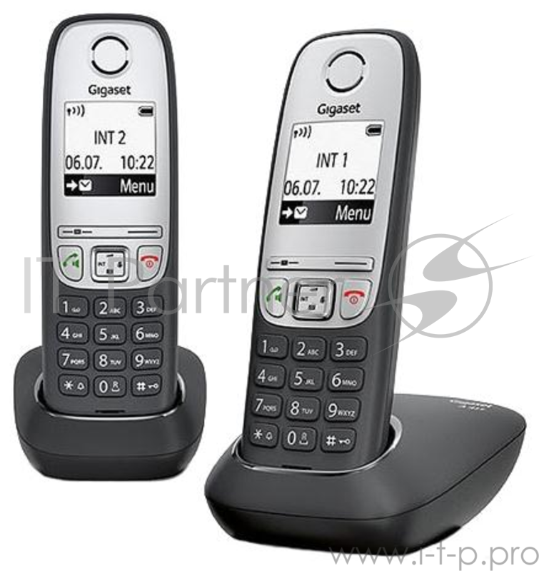 Телефон Gigaset A415 DUO Black (2 трубки с ЖК диспл., База, Заряд. устр-во) стандарт-DECT