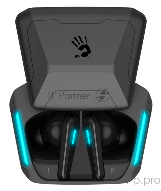 Наушники с микрофоном A4Tech Bloody M70 черный/синий вкладыши BT в ушной раковине (M70 BLACK+BLUE)