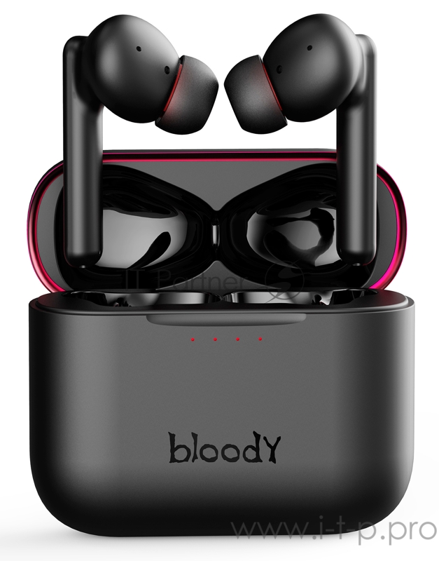 Наушники с микрофоном A4Tech Bloody M90 черный/красный вкладыши BT в ушной раковине (M90 BLACK + RED)