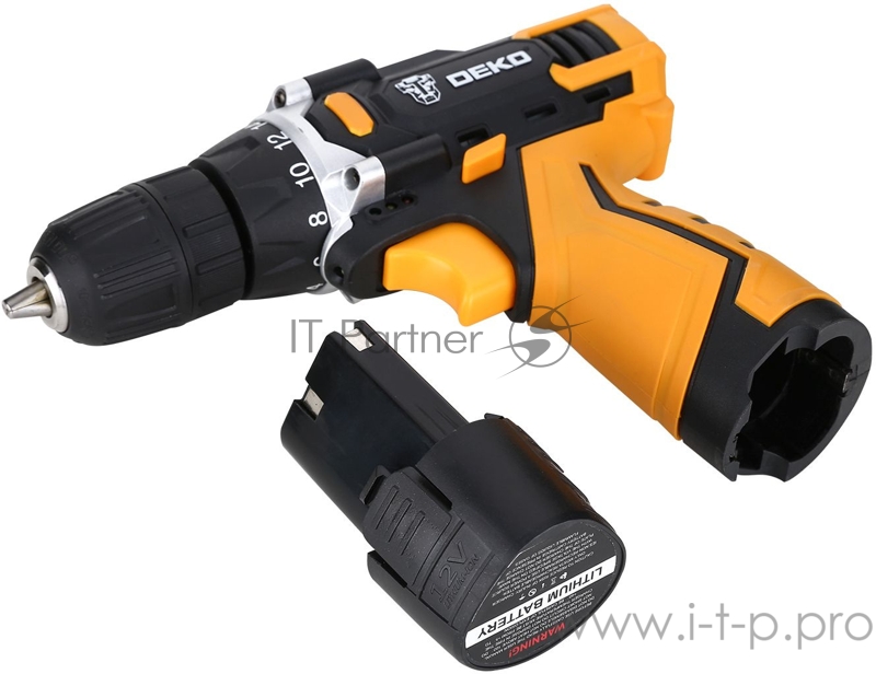 Дрель-шуруповерт Deko DKCD12FU-Li аккум. патрон:быстрозажимной