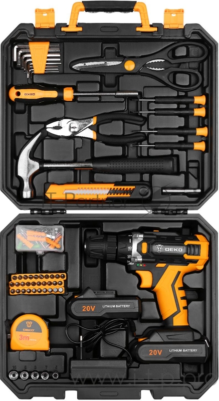 Дрель-шуруповерт Deko DKCD20FU-Li аккум. патрон:быстрозажимной (кейс в комплекте)