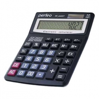 Калькуляторы Perfeo калькулятор PF_A4027, бухгалтерский, 12-разр., GT, черный