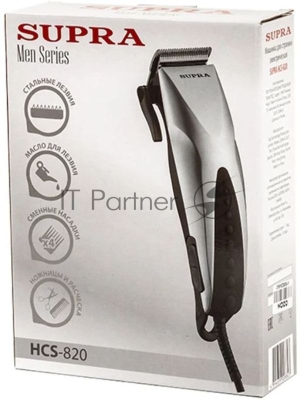 Машинки для стрижки/Триммеры SUPRA HCS-820 Мощность: 3 Вт. Эргономичный дизайн корпуса для комфортного использования. Лезвия из высококачественной нержавеющей стали. Сменные насадки с возможностью регулировки длины 3 мм, 6 мм, 9 мм, 12 мм. Чистящая щ
